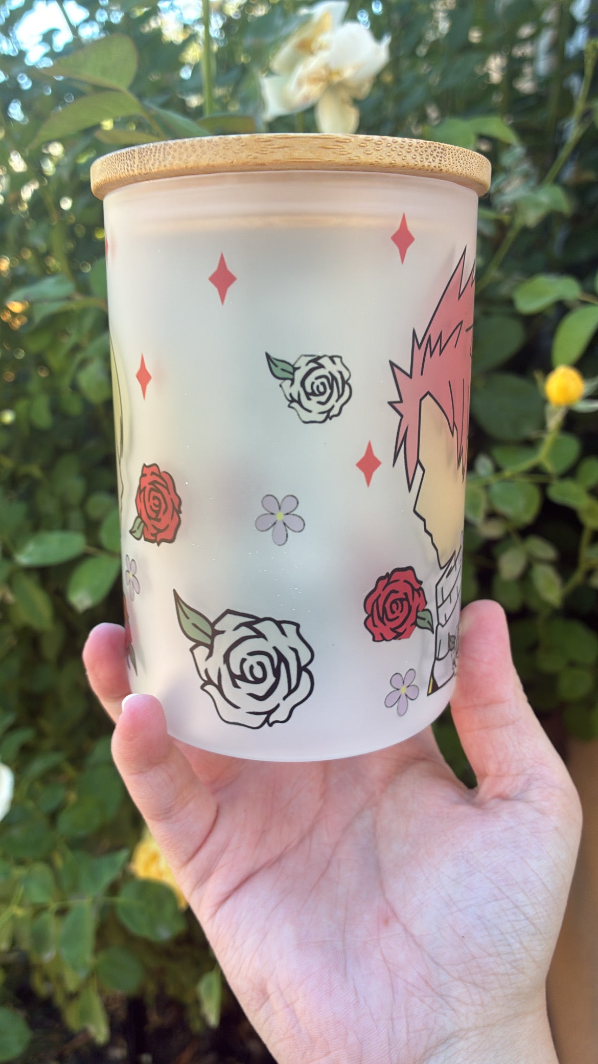 Natsu and Lucy mug (frosted clear)