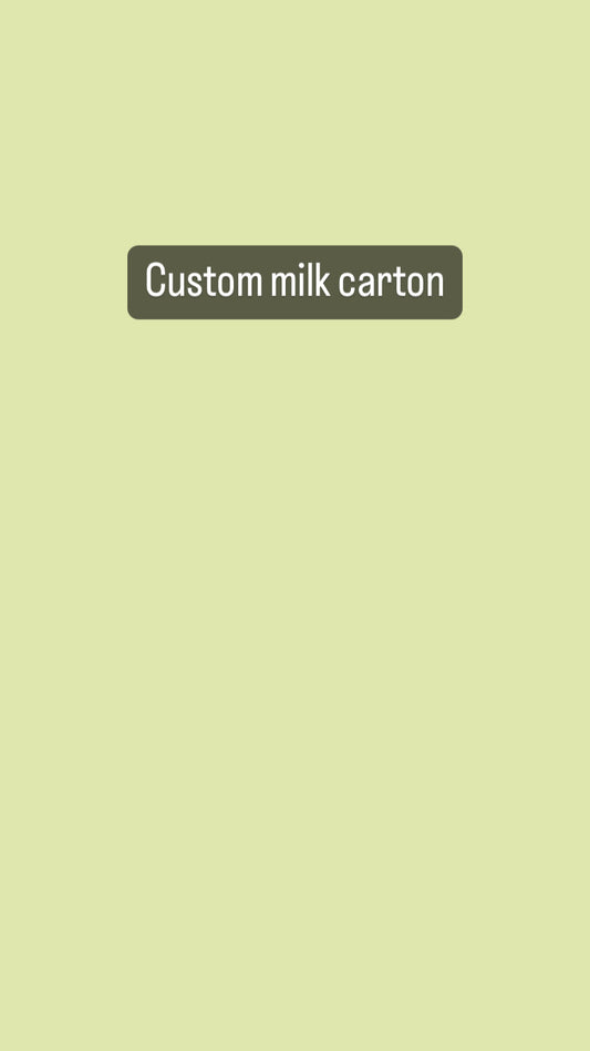 Custom milk carton